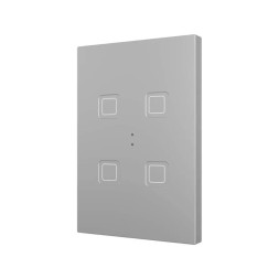 Выключатель Zennio Tecla RGB XL 4 (ZVITRXL4S) (Серебро)