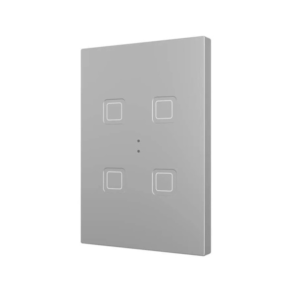 Выключатель Zennio Tecla RGB XL 4 (ZVITRXL4S) (Серебро)