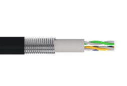 Патч-корд Cabeus PC-ARM-UTP-RJ45-Cat.6a-5m-PE (U/UTP, CAT.6A, PE, 5 м, черный) (10134c)