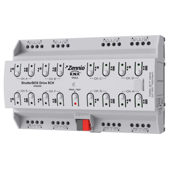 KNX-актуатор жалюзи Zennio ShutterBOX Drive 8CH (ZIOSHD8)
