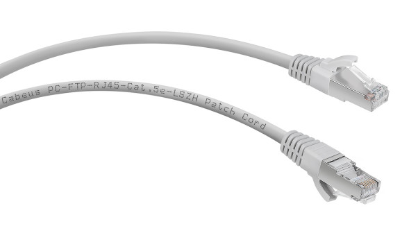 Патч-корд Cabeus PC-FTP-RJ45-Cat.5e-2m-LSZH (8872c) (F/UTP, CAT.5E, LSZH, 2 м, серый)