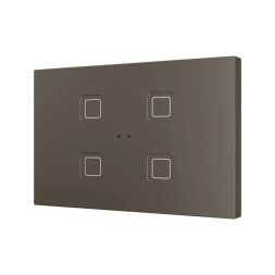 Выключатель Zennio Tecla RGB XL 4 (ZVITRXL4M) (Мокка)