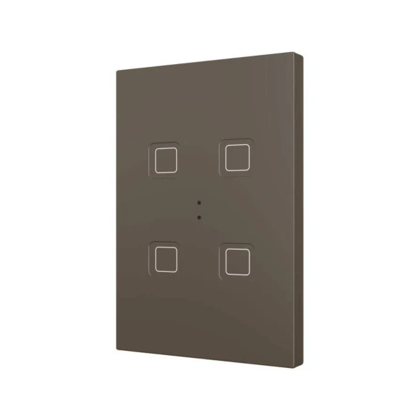 Выключатель Zennio Tecla RGB XL 4 (ZVITRXL4M) (Мокка)