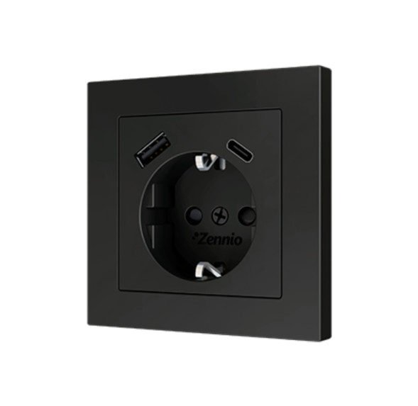 Накладка на USB-розетку Zennio ZS55 ZS55CSC2USA (Антрацит)