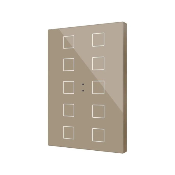 Выключатель Zennio Flat XL X10 (ZVIFXLX10C) (Шампань)