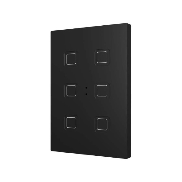 Выключатель Zennio Tecla RGB XL 6 (ZVITRXL6A) (Антрацит)