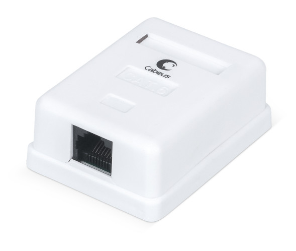 Розетка накладная Cabeus WS-8P8C-Cat.6-1 (7481c) (1 x RJ45, CAT.6, белая)