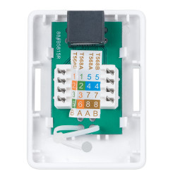 Розетка накладная Cabeus WS-8P8C-Cat.6-1 (7481c) (1 x RJ45, CAT.6, белая)