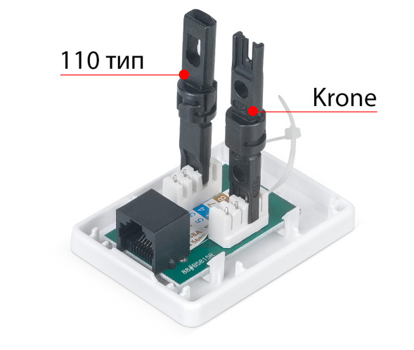 Розетка накладная Cabeus WS-8P8C-Cat.6-1 (7481c) (1 x RJ45, CAT.6, белая)