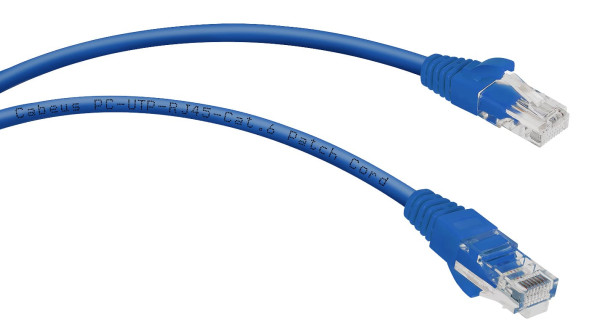Патч-корд Cabeus PC-UTP-RJ45-Cat.6-2m-BL-LSZH (9965c) (U/UTP, CAT.6, LSZH, 2 м, синий)