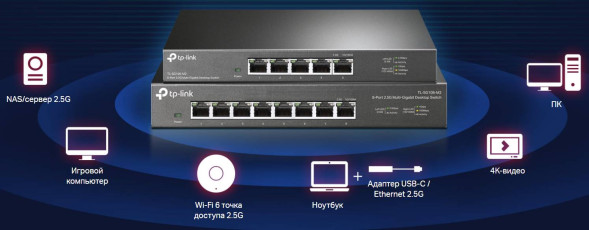 Коммутатор TP-Link TL-SG105-M2