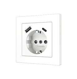 Накладка на USB-розетку Zennio ZS55 ZS55CSC2USMW (Матово-белый)