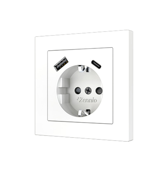 Накладка на USB-розетку Zennio ZS55 ZS55CSC2USMW (Матово-белый)