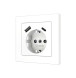 Накладка на USB-розетку Zennio ZS55 ZS55CSC2USMW (Матово-белый)