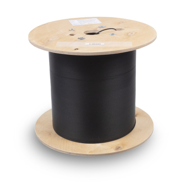 Кабель волоконно-оптический Cabeus FTTH-9-02-1-LSZH-IN/OUT-40 (9688c) (SM, 9/125, 2 волокна, внутренний/внешний, LSZH, черный)