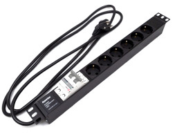 Блок распределения питания Hyperline SHE19-6SH-B-2.5EU