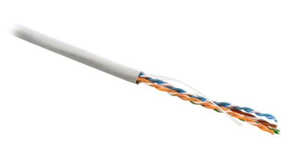 Кабель Hyperline UUTP4-C5E-S24-IN-PVC-GY-305 (U/UTP, CAT.5E, PVC, 305 м, серый)