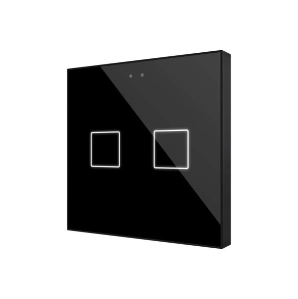 Выключатель Zennio Flat RGB 2 (ZVIFR2A) (Антрацит)