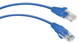 Патч-корд Cabeus PC-UTP-RJ45-Cat.5e-0.5m-BL (7669c) (U/UTP, CAT.5E, PVC, 0.5 м, синий)