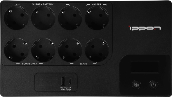 ИБП Ippon Kirpich 1050 (2003038) (линейно-интерактивный, однофазный, 600 Вт, Tower)