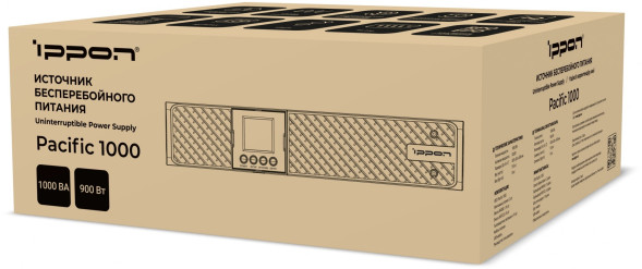ИБП Ippon Pacific 1000 (1974624) (линейно-интерактивный, однофазный, 900 Вт)