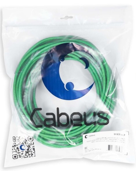 Кабель Cabeus UTP-4P-Cat.6-SOLID-LSLTx-GN-20 (11139c-8) (U/UTP, CAT.6, LSLTx, 20 м, зеленый)