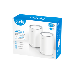 Wi-Fi система Cudy M3000 2-pack (Wi-Fi 6, 2.4/5 GHz, 1 x RJ45 2.5G, 1 x RJ45 1G)