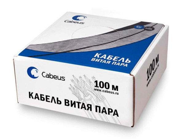 Кабель Cabeus FTP-4P-Cat.5e-SOLID-LSLTx-GY-100 (11791c-5) (F/UTP, CAT.5E, LSLTx, 100 м, серый)