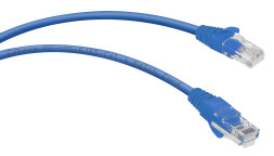 Патч-корд Cabeus PC-UTP-RJ45-Cat.6-0.5m-BL (8676c) (U/UTP, CAT.6, PVC, 0.5 м, синий)
