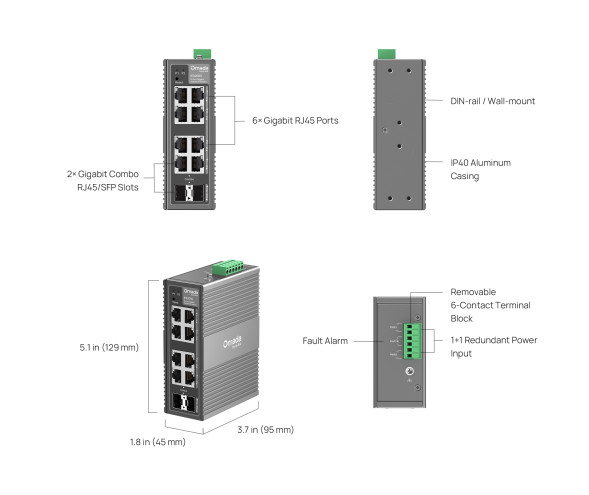 Коммутатор TP-Link Omada IES208G