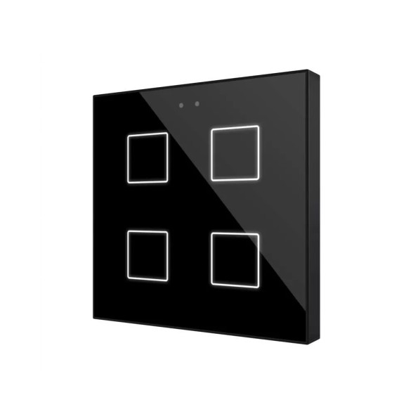 Выключатель Zennio Flat RGB 4 (ZVIFR4A) (Антрацит)