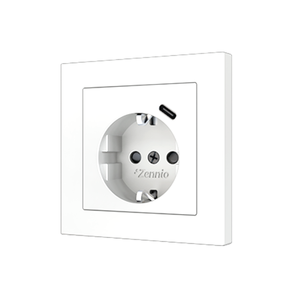 Накладка на USB-розетку Zennio ZS55 ZS55CSC1USMW (Матово-белый)