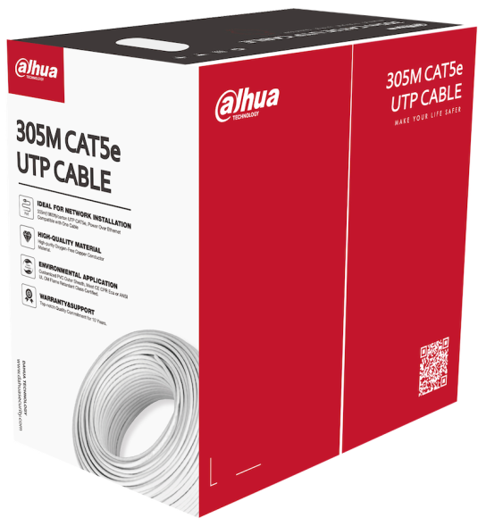 Кабель Dahua DH-PFM920I-5EUN (U/UTP, CAT.5E, PVC, 305 м, белый)