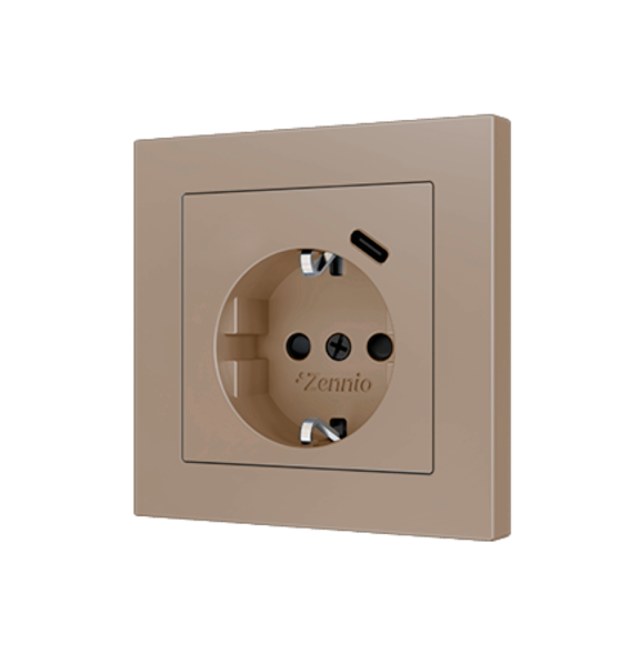 Накладка на USB-розетку Zennio ZS55 ZS55CSC1USC (Шампань)