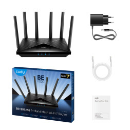 Wi-Fi роутер Cudy WR6500H (Wi-Fi 7, 1 x RJ45 2.5G, 4 x RJ45 1G)