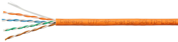 Кабель Cabeus UTP-4P-Cat.5e-SOLID-LSZH-20 (7170c-8) (U/UTP, CAT.5E, LSZH, 20 м, оранжевый)