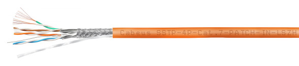 Кабель Cabeus SSTP-4P-Cat.7-PATCH-IN-LSZH (7638c) (S/FTP, CAT.7, LSZH, 305 м, оранжевый)
