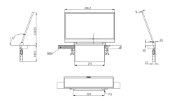 Монитор настольный врезной Wize Pro Helios Dusk WR-15HD (Black)