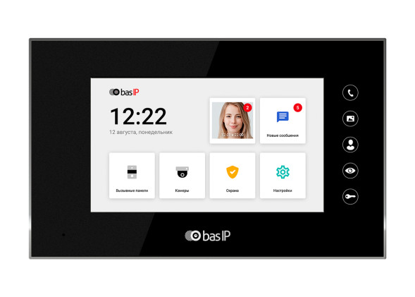 Монитор IP-видеодомофона BAS-IP AQ-07LL Black