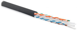Кабель Hyperline UUTP4-C6-S23-OUT-LSZH-BK-500 (U/UTP, CAT.6, LSZH, 500 м, черный)