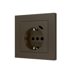 Накладка на USB-розетку Zennio ZS55 ZS55CSC1USM (Мокка)
