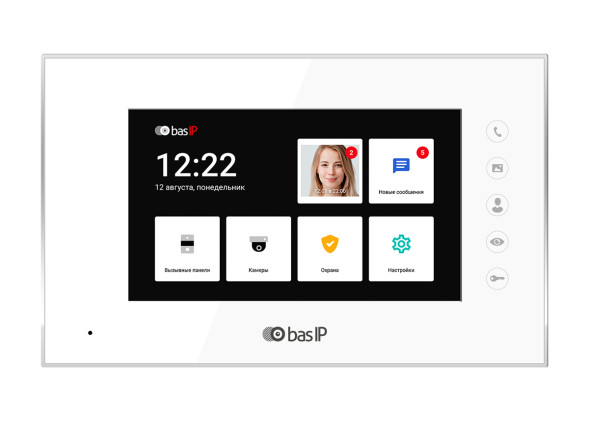 Монитор IP-видеодомофона BAS-IP AQ-07LL White