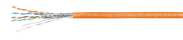 Кабель Cabeus SSTP-4P-Cat.7a-SOLID-IN-LSZH (7639c) (S/FTP, CAT.7A, LSZH, 305 м, оранжевый) 