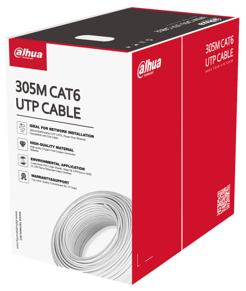 Кабель Dahua DH-PFM920I-6UN1-C (U/UTP, CAT.6, PVC, 305 м, серый)