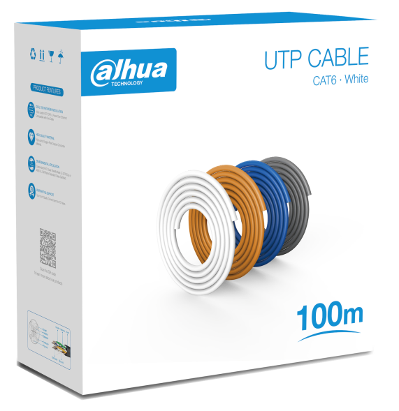 Кабель Dahua DH-PFM920I-6UN-C-100 (U/UTP, CAT.6, PVC, 100 м, серый)