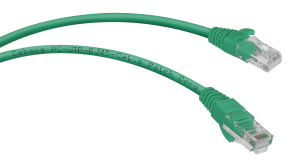Патч-корд Cabeus PC-UTP-RJ45-Cat.6-3m-GN-LSZH (9964c) (U/UTP, CAT.6, LSZH, 3 м, зеленый)