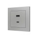Накладка на USB-розетку Zennio ZS55 ZS55C2UCAS (Серебро)
