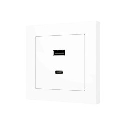 Накладка на USB-розетку Zennio ZS55 ZS55C2UCAMW (Матово-белый)