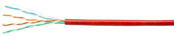 Кабель Cabeus UTP-4P-Cat.5e-SOLID-RD-25 (7249c-7) (U/UTP, CAT.5E, PVC, 25 м, красный)