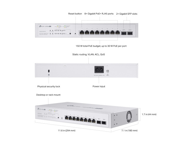 Коммутатор TP-Link Omada Pro S4500-8GHP2F